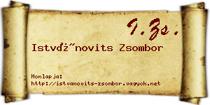 Istvánovits Zsombor névjegykártya